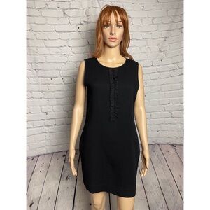 New L'Agence Cotton Wool Black Sleeveless Dress Size M